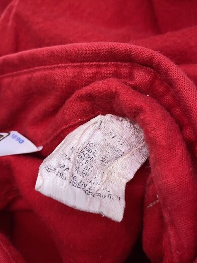 商品画像：長袖シャツ/L/コットン/RED/無地// 4