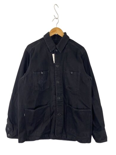 商品画像：麻Logo Denim Jacket/L/コットン/BLK/無地 1