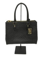 crystal reptiles/ハンドバッグ/レザー/ブラック