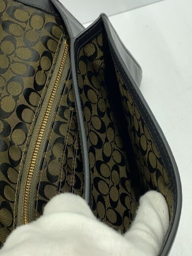 画像：COACHクラッチバッグ/レザー/BLK7