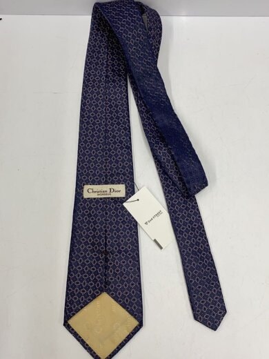 商品画像：ネクタイ/シルク/ネイビー/メンズ/楕円柄/クリスチャンディオールムッシュ 2