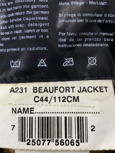 商品画像：ジャケット/バブアー/コットン/紫/オイルジャケット/BEAUFORT 4