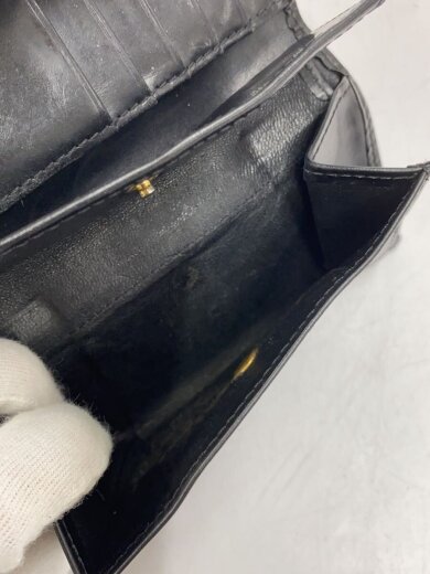 商品画像：3つ折り財布/レザー/BLK/メンズ// 5