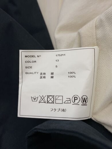 商品画像：コート/S/コットン/BLK/無地/175211 4