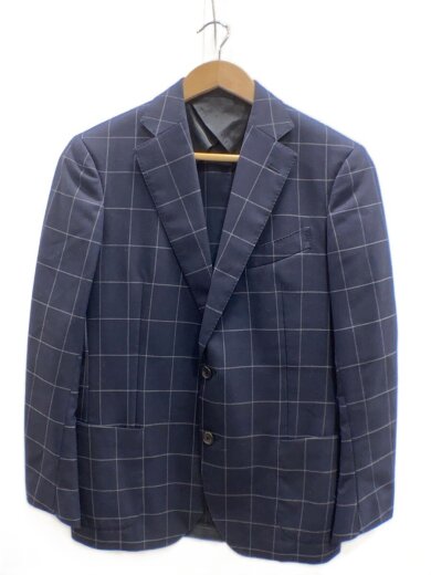 商品画像：テーラードジャケット/--/ウール/NVY/チェック/G1D28-452-29 1