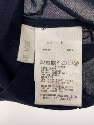 商品画像：長袖ブラウス/FREE/レーヨン/NVY 4