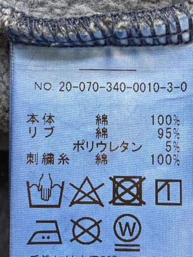 商品画像：スウェット/L/コットン/BLU/20-070-340-0010-3-0// 5