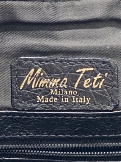 商品画像：Mimma teti/オーストリッチハンドバッグ/レザー/BLK/使用感考慮 5
