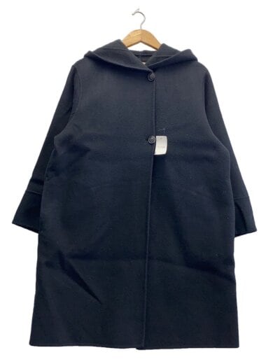 商品画像：スーパー140ウールリバーフードコート/S/ウール/BLK/無地/6693211302// 1