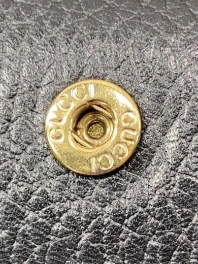 商品画像：2つ折り財布_インターロッキングG/レザー/BLK/無地/レディース// 9