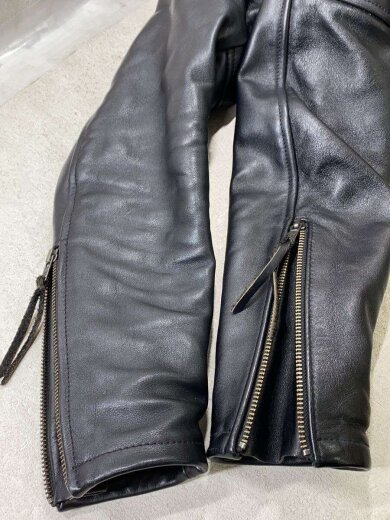 商品画像：シングルライダースジャケット/LL/牛革/BLK/無地/LHSTCR-343 8