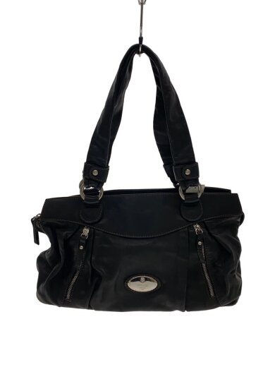 商品画像：Peruzzi/ハンドバッグ/レザー/BLK/無地 1