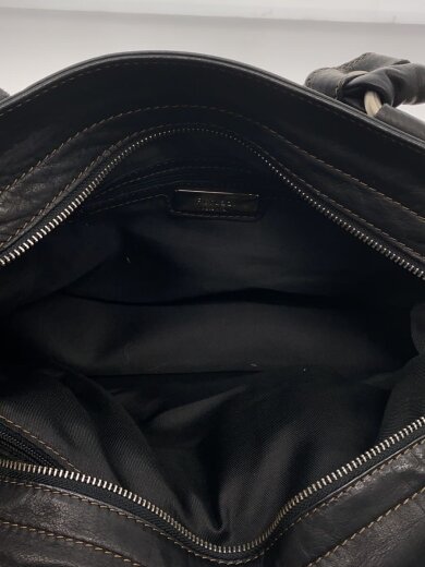 商品画像：Peruzzi/ハンドバッグ/レザー/BLK/無地 6