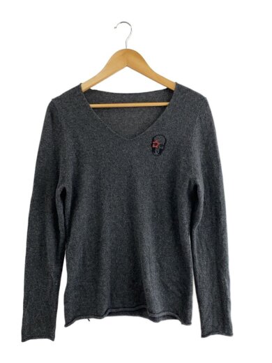 商品画像：ニット・セーター(薄手)/S/カシミア/GRY 1