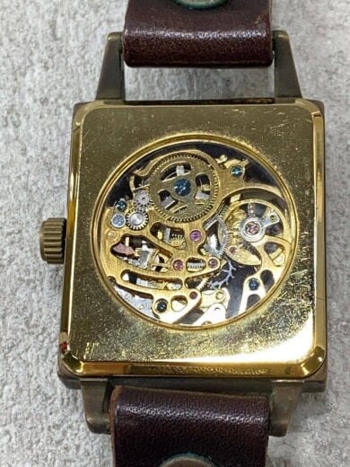 商品画像：手巻腕時計/アナログ/レザー/GLD/BRW 3