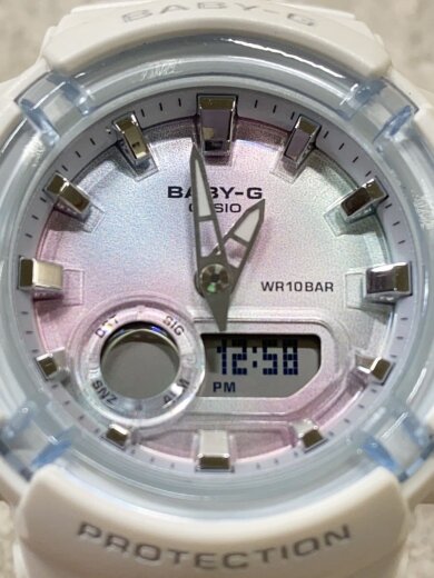 商品画像：クォーツ腕時計_BABY-G/デジアナ/ラバー/マルチカラー/WHT 9