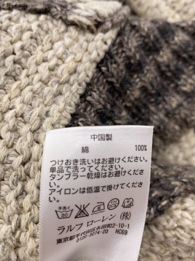 商品画像：カーディガン(厚手)/L/--/GRY/ボーダー// 4