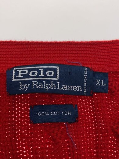商品画像：カーディガン(厚手)/XL/コットン/RED// 4