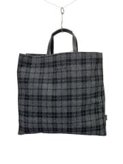 トートバッグ/ウール/GRY/チェック/TAX02A-02