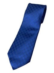 GG柄/ネクタイ/シルク/BLU/総柄/幅9cm