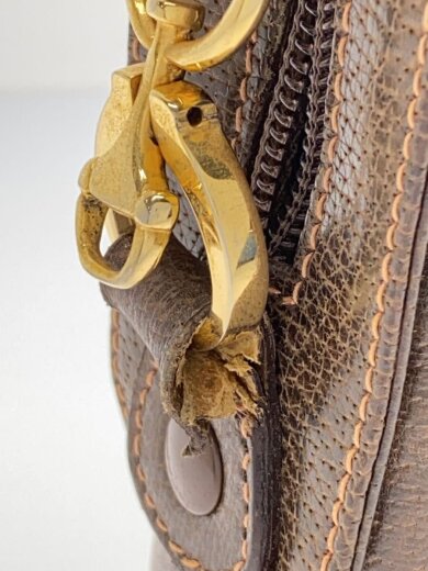 画像：GUCCIGGプラス/ショルダーバッグ/PVC/BRW/ショルダーストラップ根元破れ有7