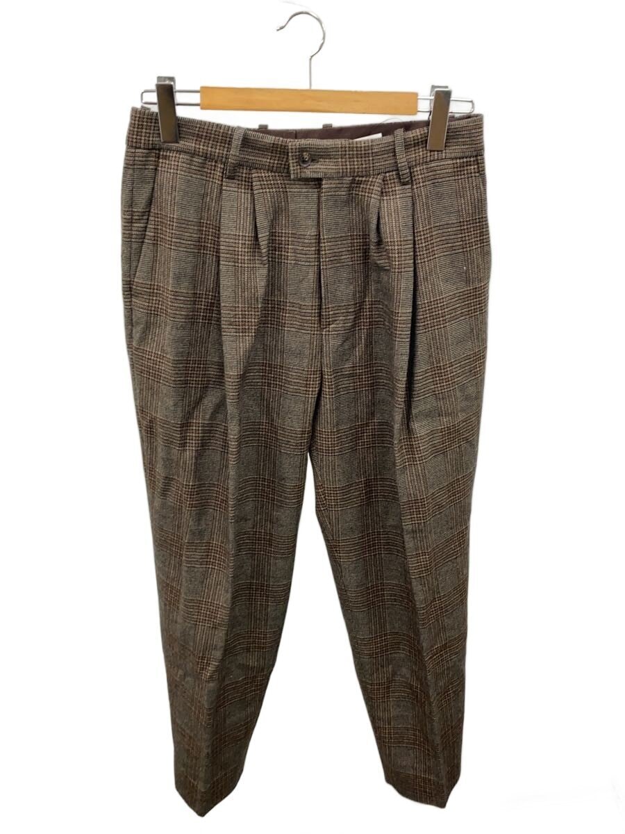 stein / 2TACK WIDE TAPERED TROUSERS/M/ウール/BRW/チェック/ST.278-2//