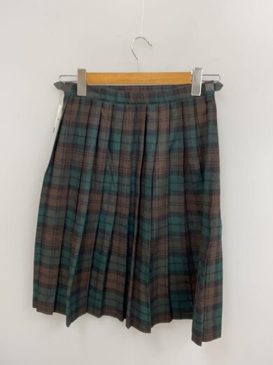 商品画像：プリーツ/巻きスカート/ラップスカート/38/ウール/BRW×GRN/チェック/5056wp 2