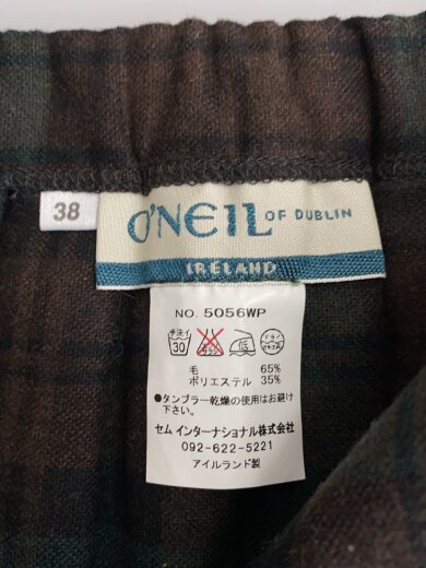 商品画像：プリーツ/巻きスカート/ラップスカート/38/ウール/BRW×GRN/チェック/5056wp 4