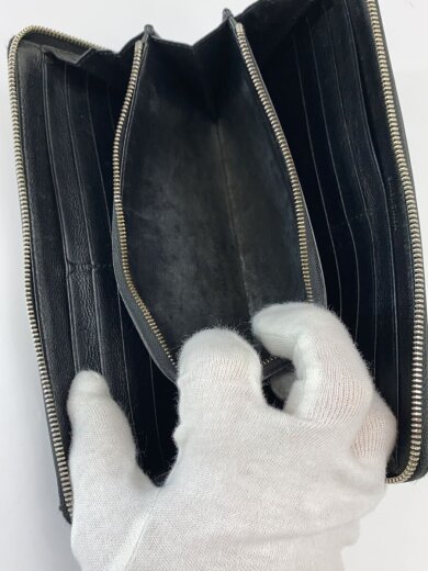 商品画像：長財布/ラウンドジップ/ダメージヨゴレ有/レザー/BLK/594317・1090・U・000959 4