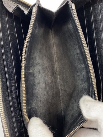 商品画像：長財布/ラウンドジップ/ダメージヨゴレ有/レザー/BLK/594317・1090・U・000959 5