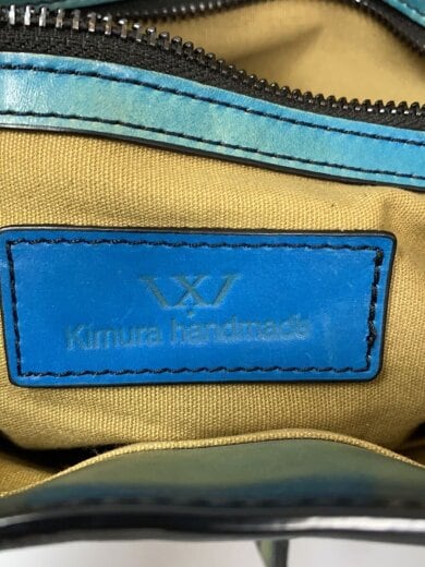 商品画像：木村工房/トートバッグ/レザー/BLU/カリグラフィーデザイン 5