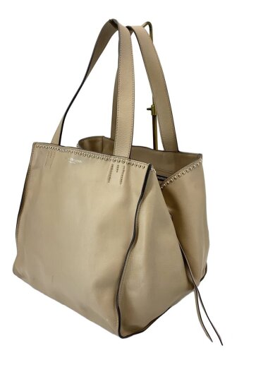 商品画像：BELLE/スタッズ/ハンドバッグ/右下小傷有/レザー/BEG 2