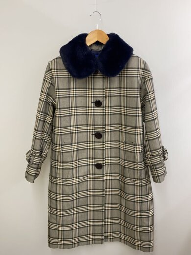 商品画像：コート/38/ウール/GRY/チェック/55A31-848-74 1