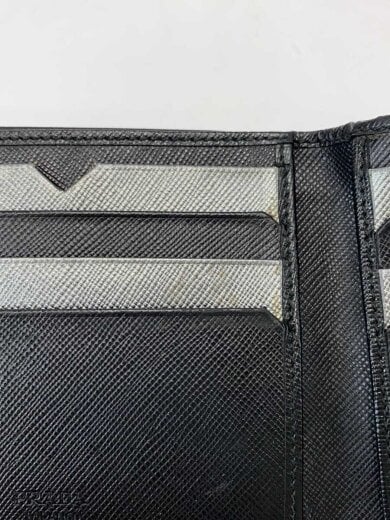 商品画像：サフィアーノ/カードケース/札入れ/角スレ傷・使用感有/牛革/BLK/メンズ 7