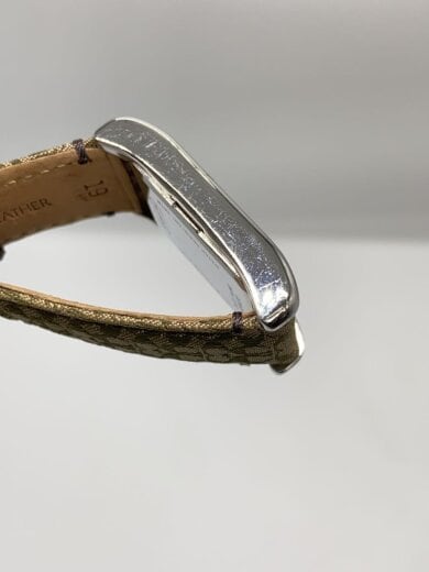 商品画像：クォーツ腕時計/スクエア/アナログ/ベルトキャンバス×レザー/SLV/BEG/レディース 6