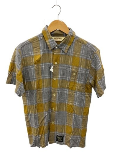 商品画像：半袖シャツ/M/レーヨン/YLW/チェック// 1