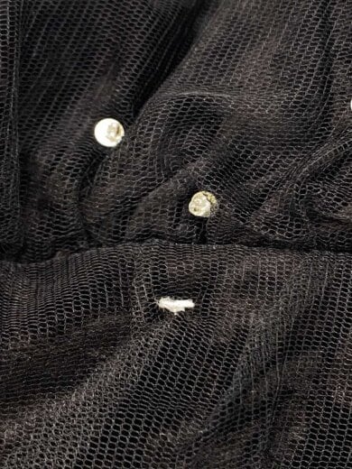 商品画像：Velvet Gyoza Bag/ビーズ取れアリ/2WAYバッグ/BLK 8