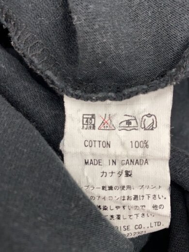 商品画像：長袖Tシャツ/スカル/ファイアパターン/色落ちプリント割れ有/コットン/BLK// 4