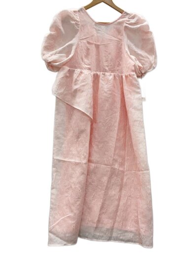 商品画像：bubble sleeve jacquard dress/M/ポリエステル/PNK/2383-50251// 1