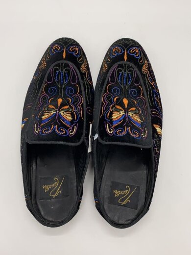 商品画像：velvet mule/papillon embroidery/刺繍ベルベットミュール/39/BLK// 3