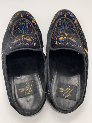商品画像：velvet mule/papillon embroidery/刺繍ベルベットミュール/39/BLK// 6