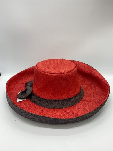 商品画像：ラフィアハット/BE YOU FASHION/ハンドメイド/RED/サイズ表記無し// 2
