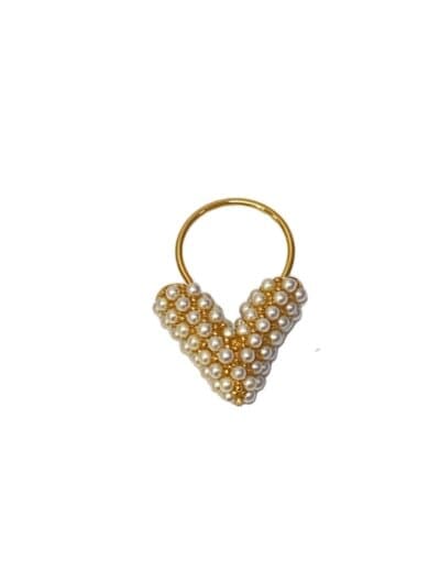 商品画像：ブックルドレイユ・フープエセンシャルVペルル/メッキ/GLD/ピアス/片耳// 1