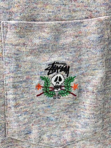 商品画像：80S/USA製/バータグ/黒タグ/スカルフラワー/ポケT/ネップ/Tシャツ/M/コットン/GRY 5