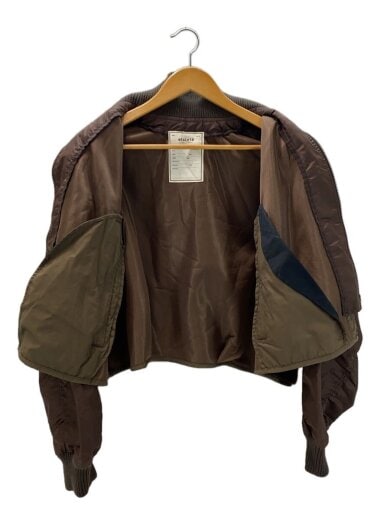 商品画像：25AW/ファー切替ショートスタンドジャケット/one/ポリエステル/BRW/TYZ1052307A0001 3