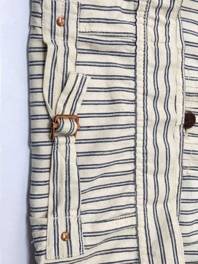 商品画像：カバーオール/38/コットン/WHT/ストライプ 7