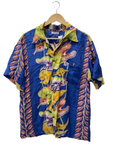 商品画像：半袖シャツ/16.5/レーヨン/BLU/総柄/M32871 1