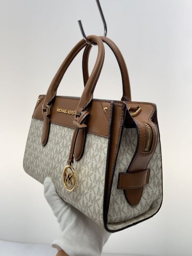 商品画像：ハンドバッグ/PVC/BEG/総柄/35H1G9MS2B/ショルダーストラップ欠品/内側汚れ 2