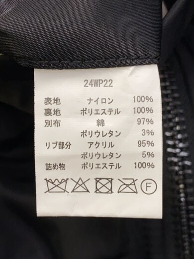 商品画像：フライトジャケット/XL/ナイロン/BLK/24WP22 4