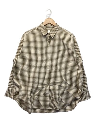 商品画像：長袖シャツ/--/コットン/BEG/チェック/25-050-200-2200-3-0// 1